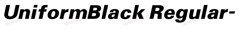 UniformBlack Regular字体转换